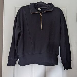 Black Half-Zip Sweatshirt